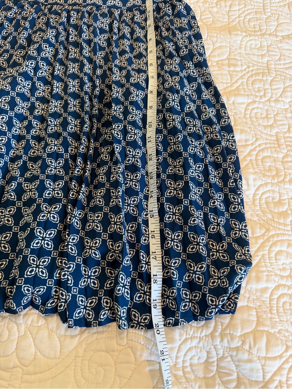 NWT J. Crew Navy and White Pleated Skater Mini Skirt size 12 - Picture 6 of 7
